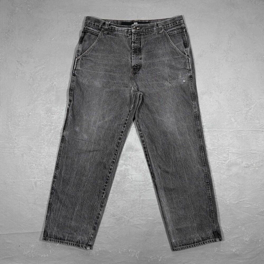 Vintage Marithé Francois Girbaud Baggy Fit Faded Black Denim Jeans Size 38 M